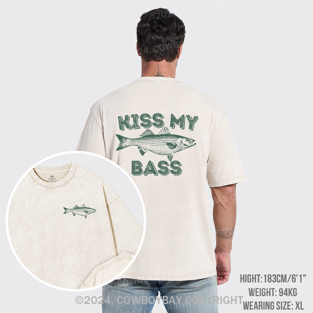 Kiss My Bass Garment-dye Tees