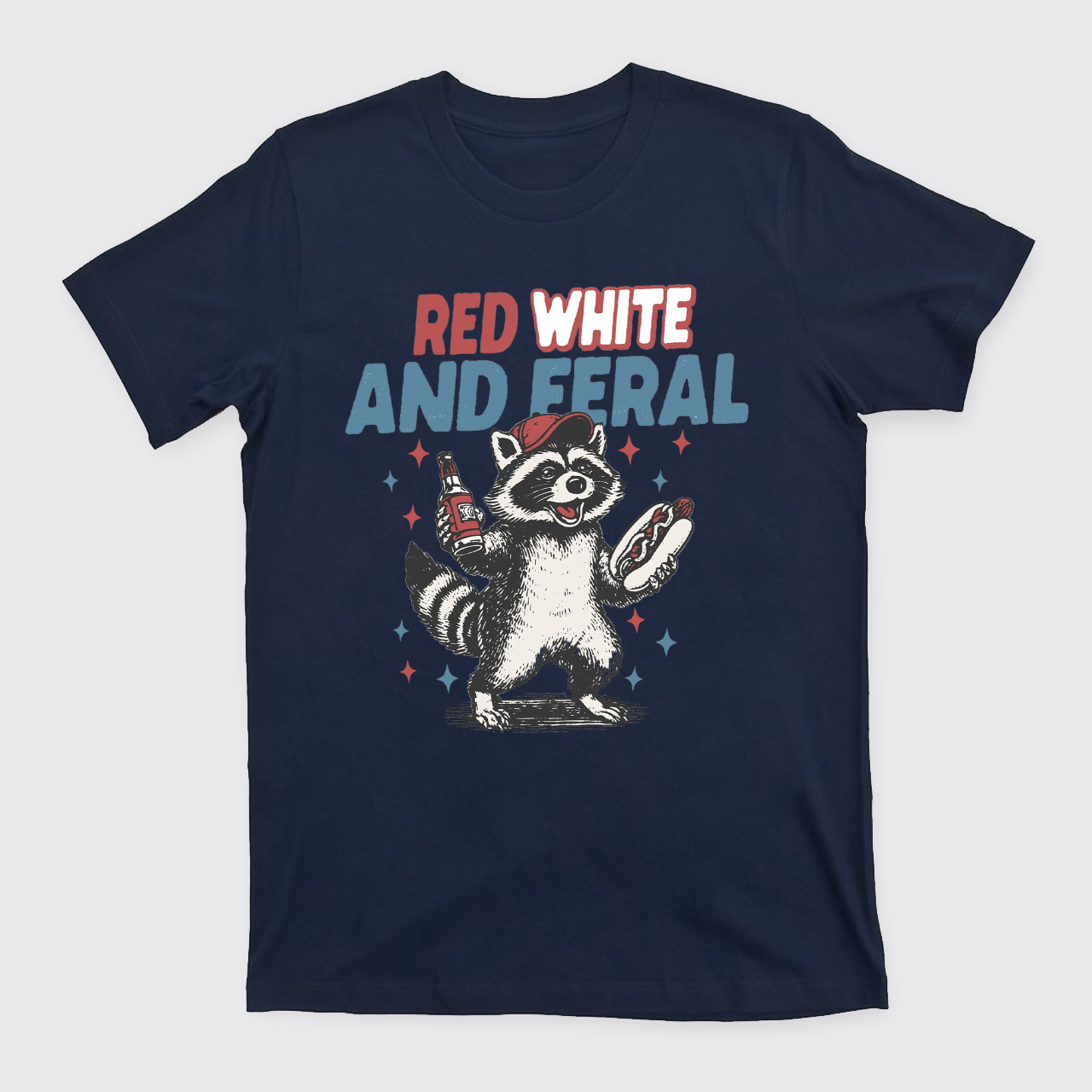 Funny Raccoon-Humorous 4th Of July T-Shirts