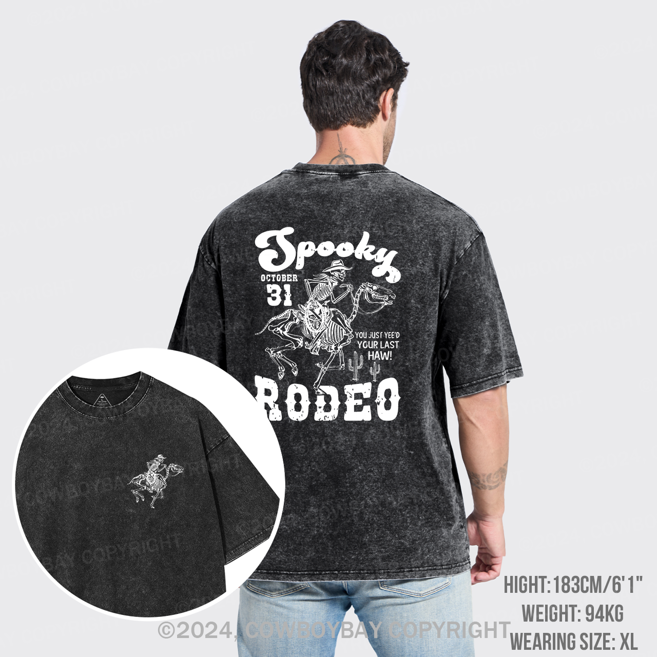 A Spooky Rodeo Garment-dye Tees