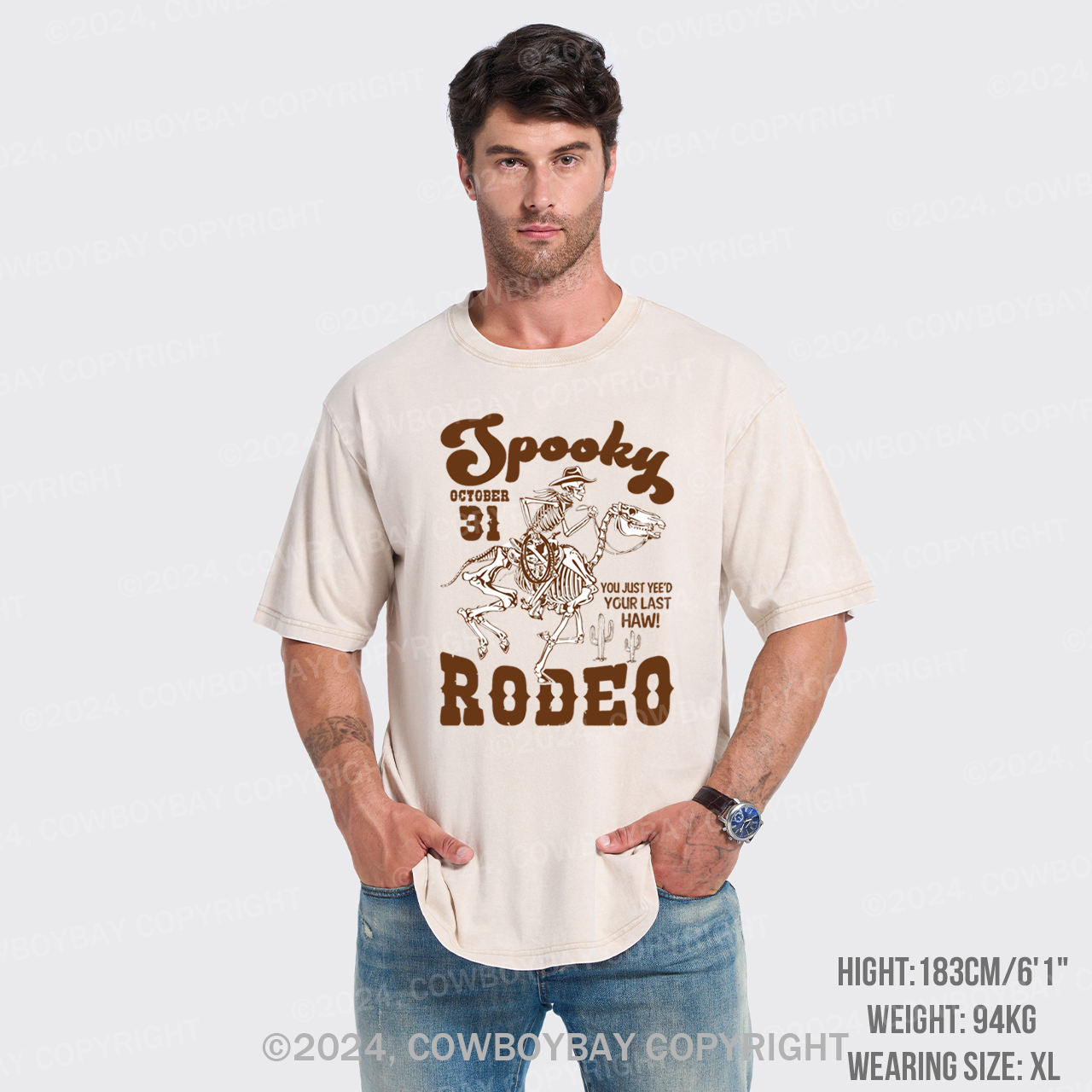 October 31,Spooky Rodeo Garment-dye Tees