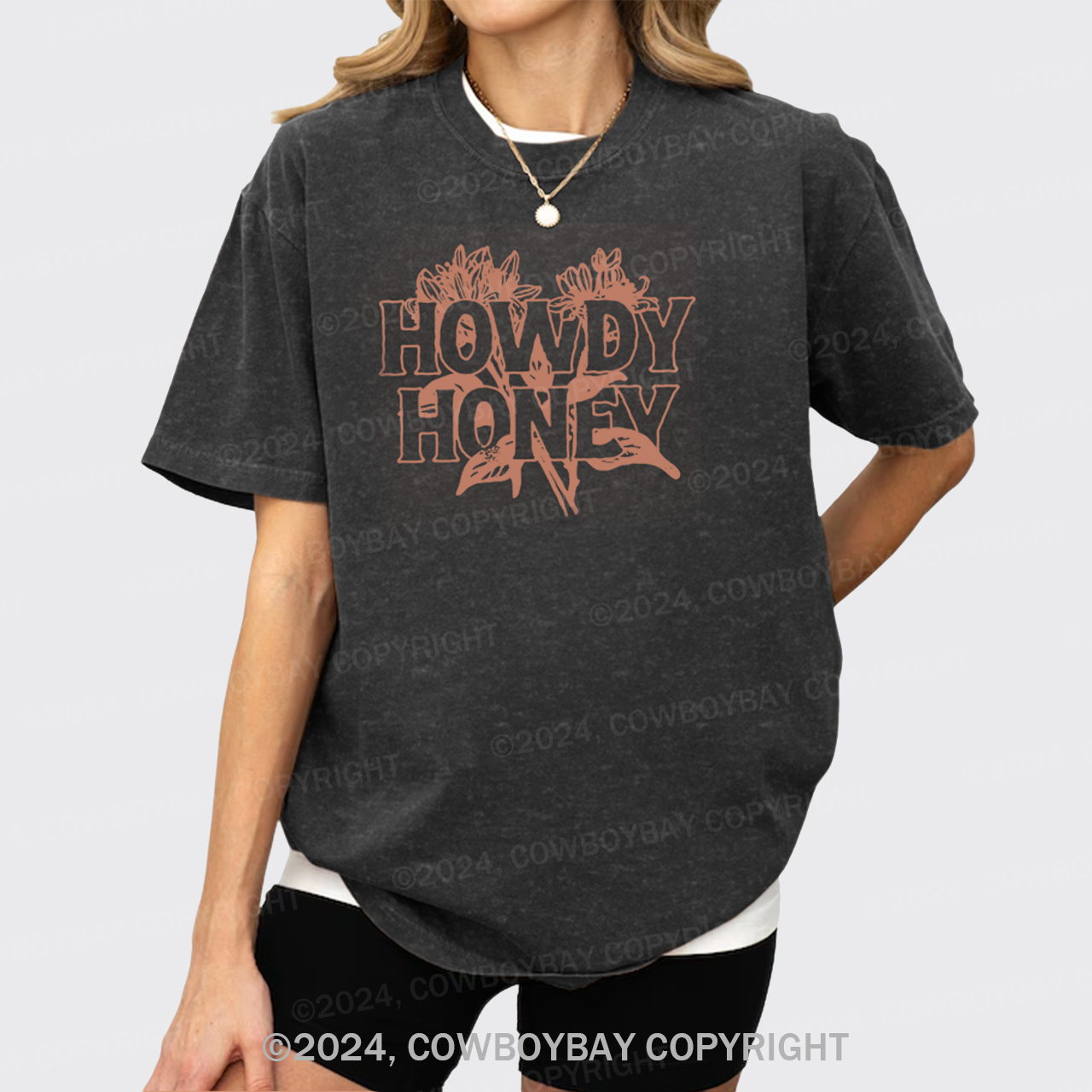 Howdy Honey Honeysuckle Plant Garment-dye Tees