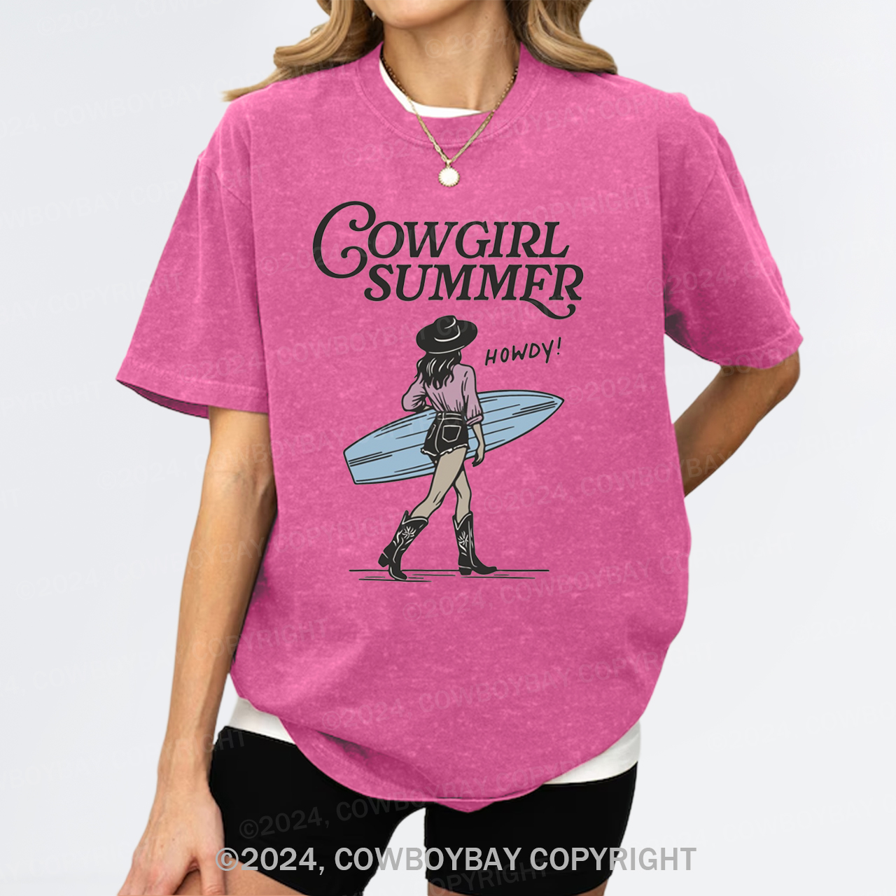 Western Summer Cowgirl Bachelorette Party Garment-dye Tees