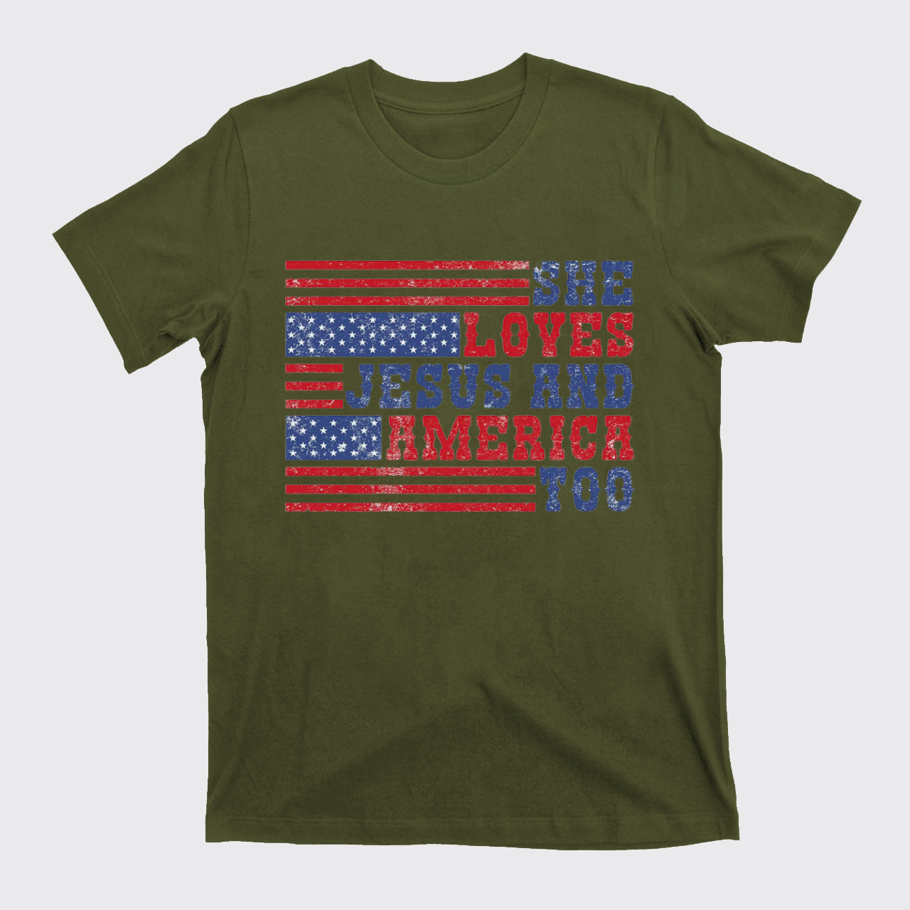 She Loves Jesus And America Too T-Shirts