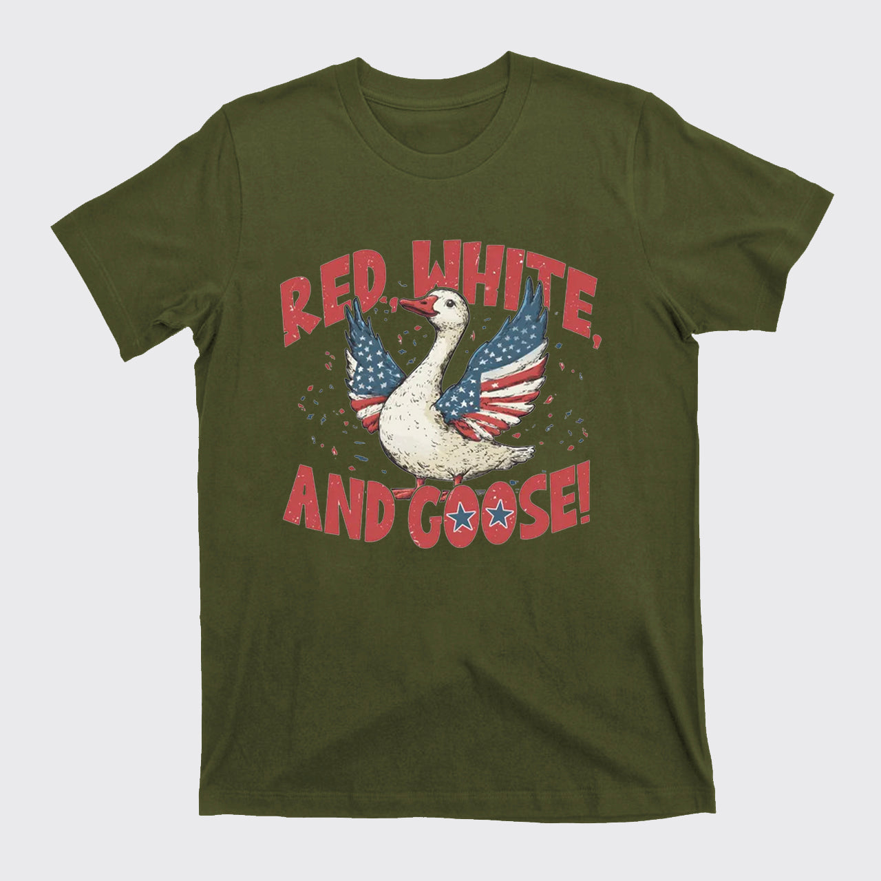Retro 4th Of July-Red White And Goose T-Shirts