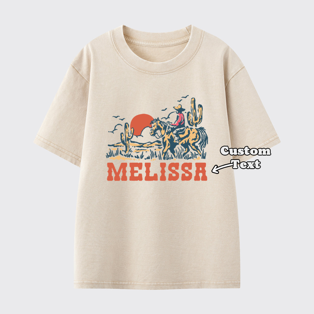 Personalized Cowgirl Washed Toddler T-shirt