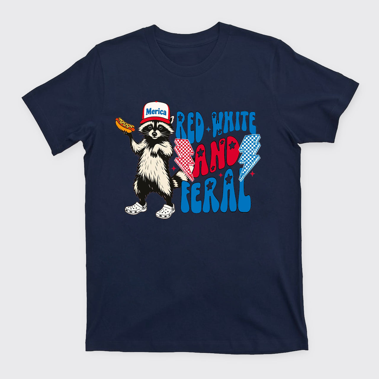 4th Of July-Red White And Feral T-Shirts