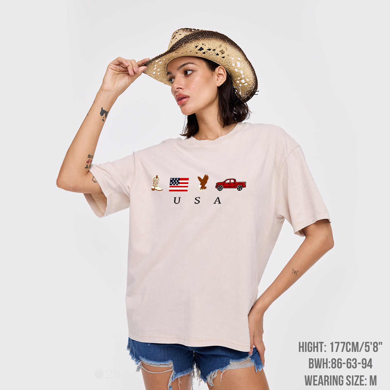 4th Of July-USA Icons Garment-dye Tees