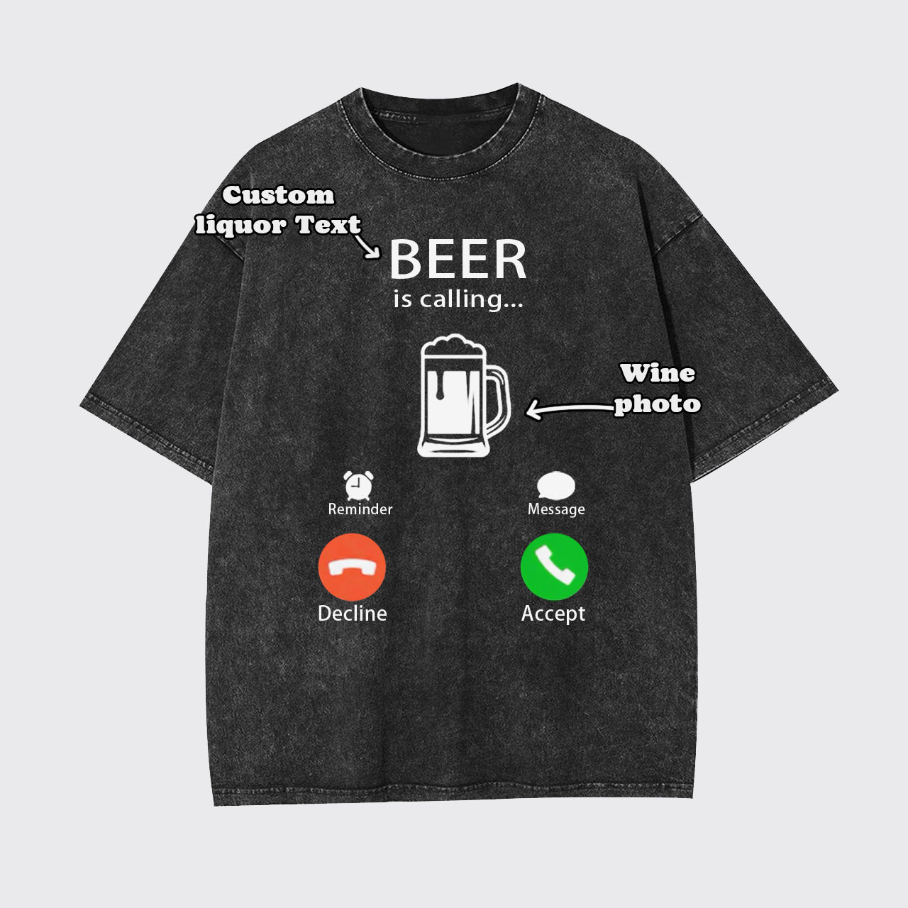 Custom Beer Is Calling Garment-dye Tees