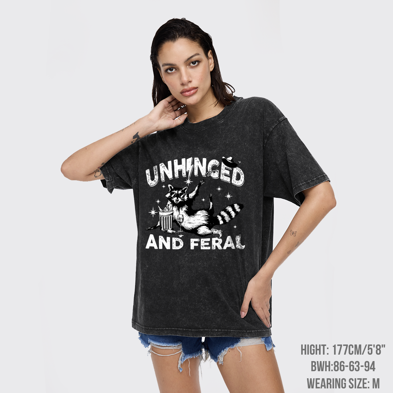 Unhinged And Feral Raccoon Garment-dye Tees