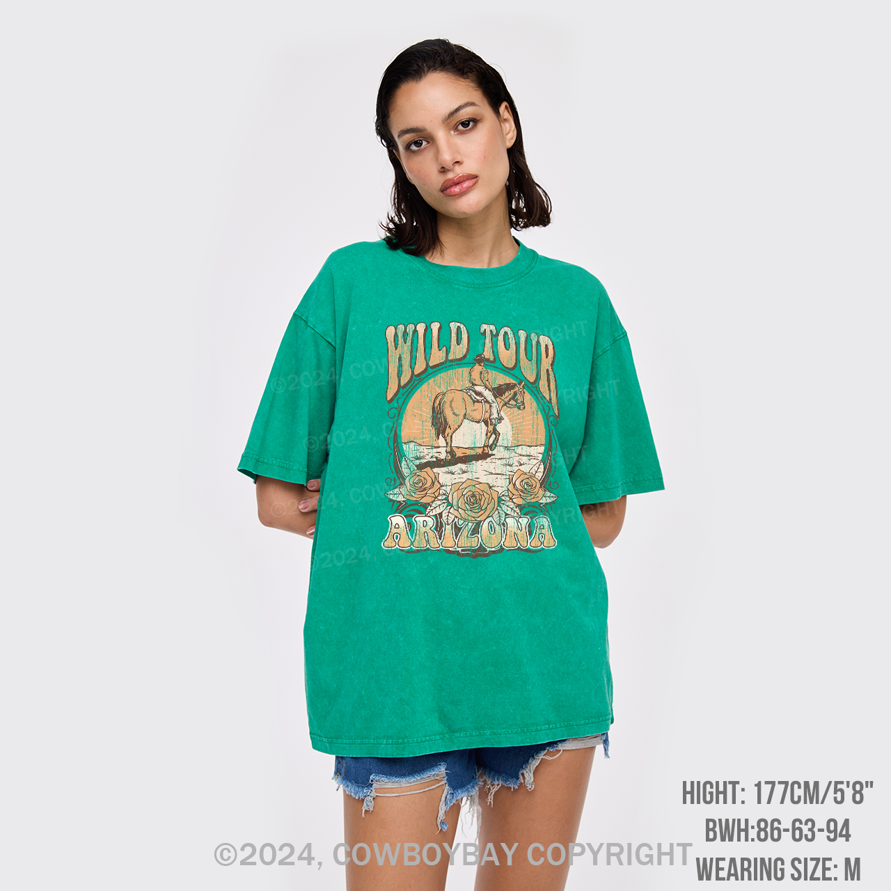 Wild Tour Arizona Cowboy Garment-dye Tees