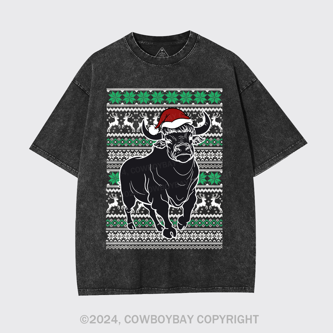 Cow Santa Garment-dye Tees