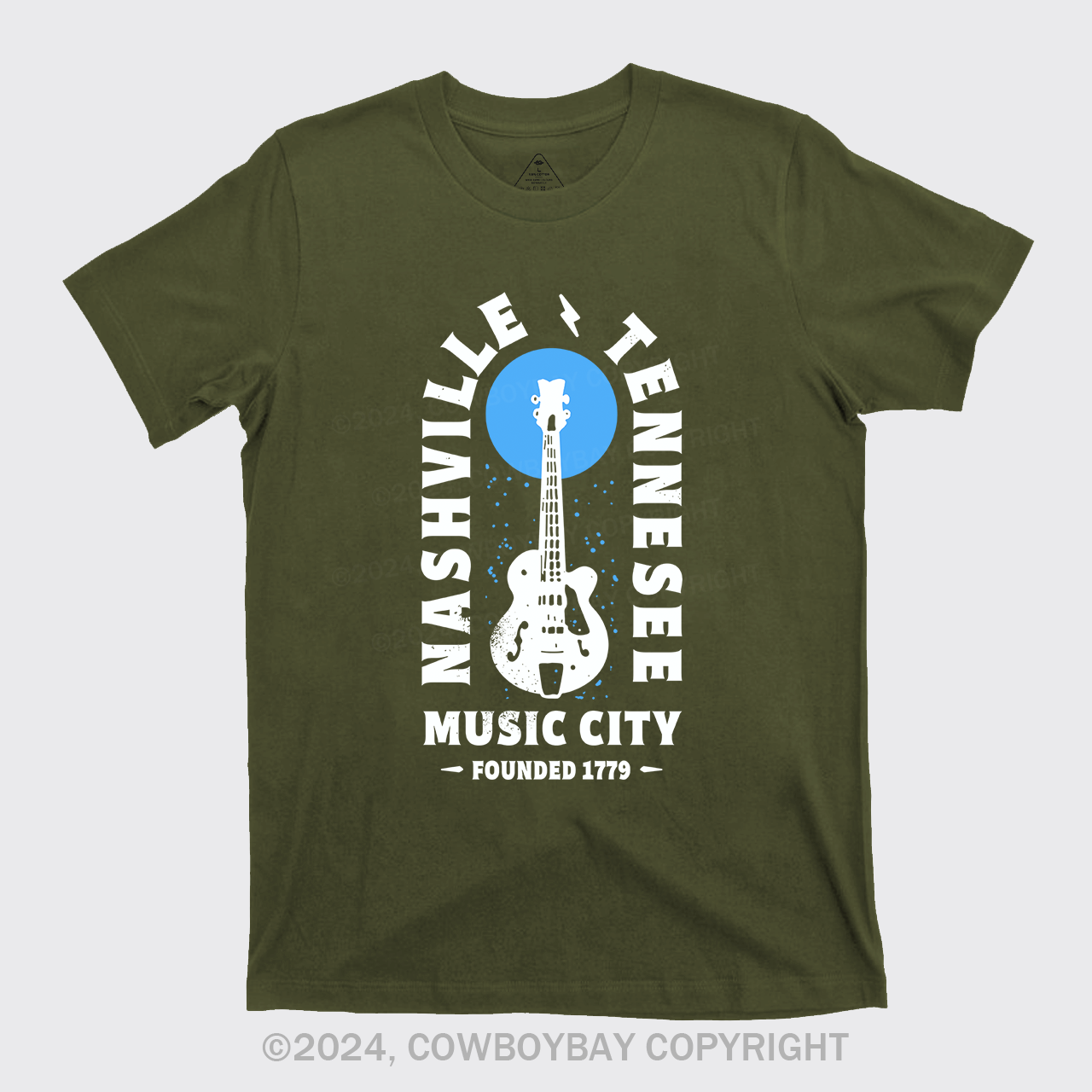 Nashville Tennessee Music City Guitar T-Shirts