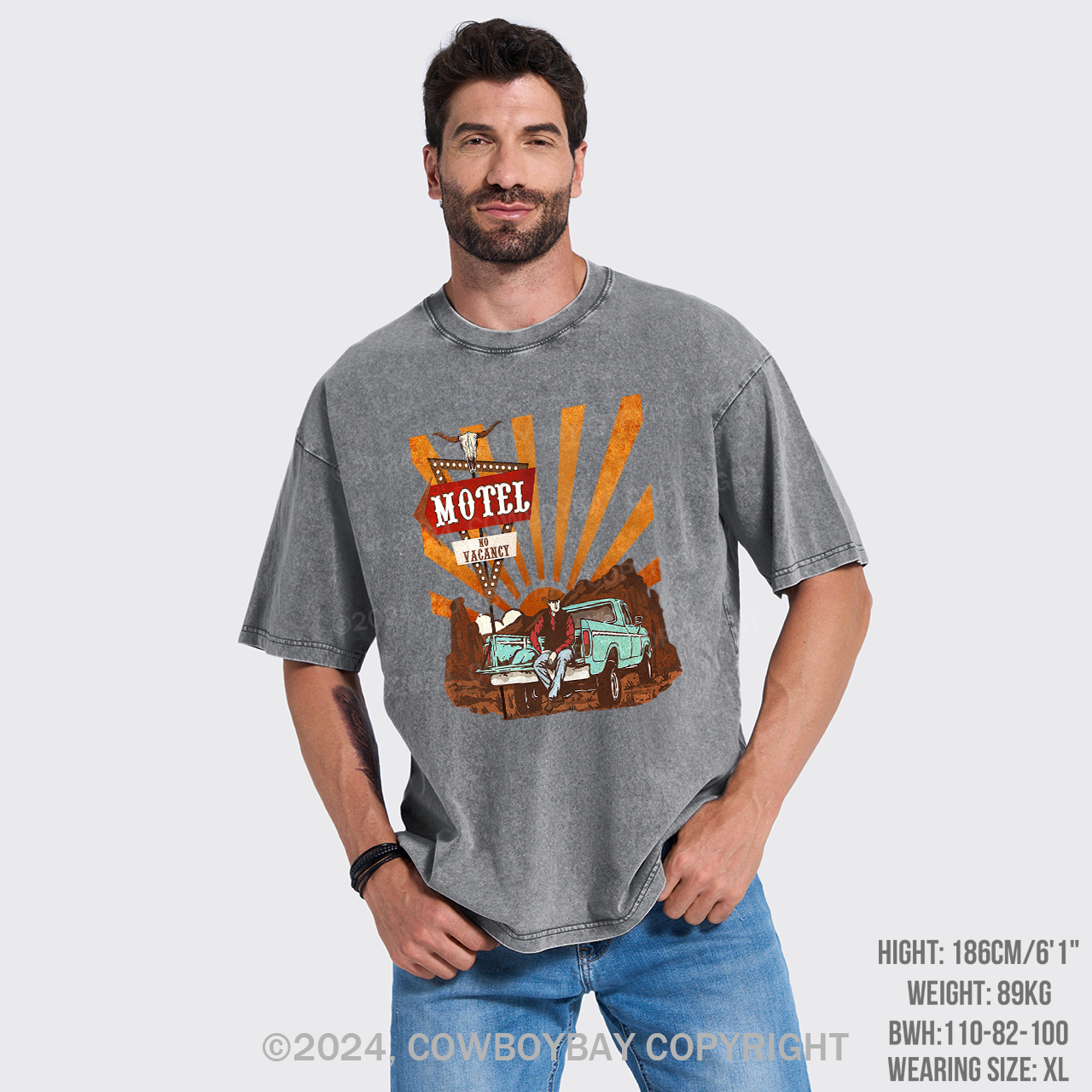 Cowboy Motel Desert Truck Garment-dye Tees
