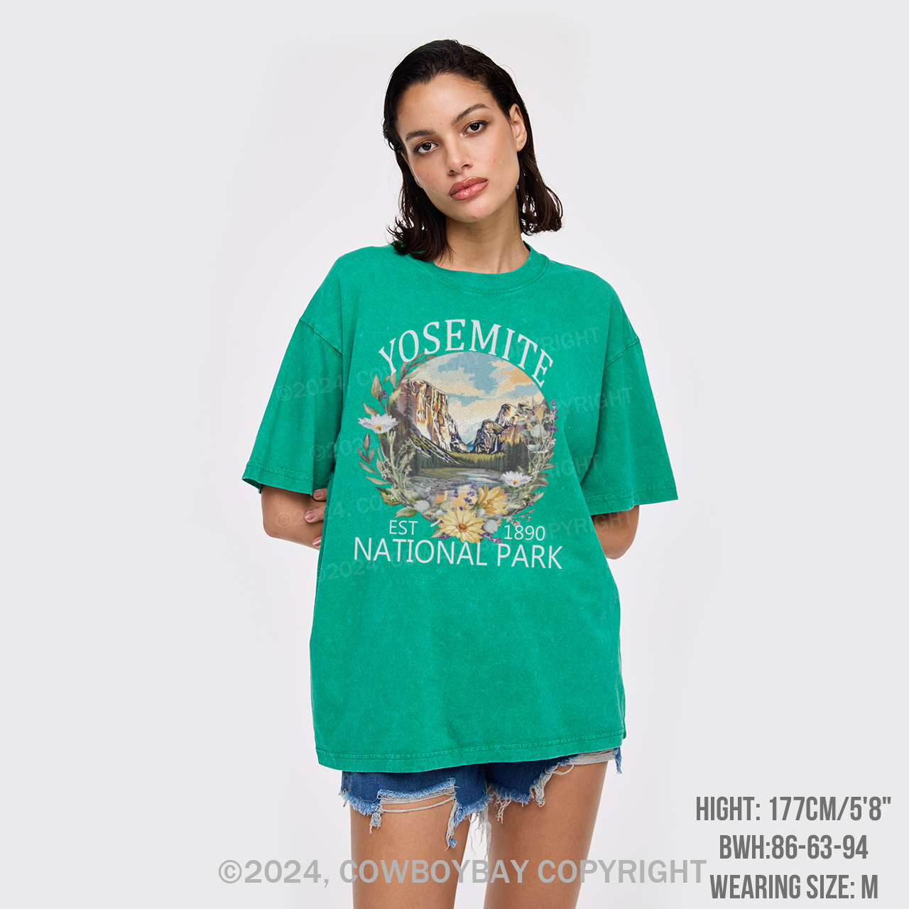 Cute Floral National Park Garment-dye Tees