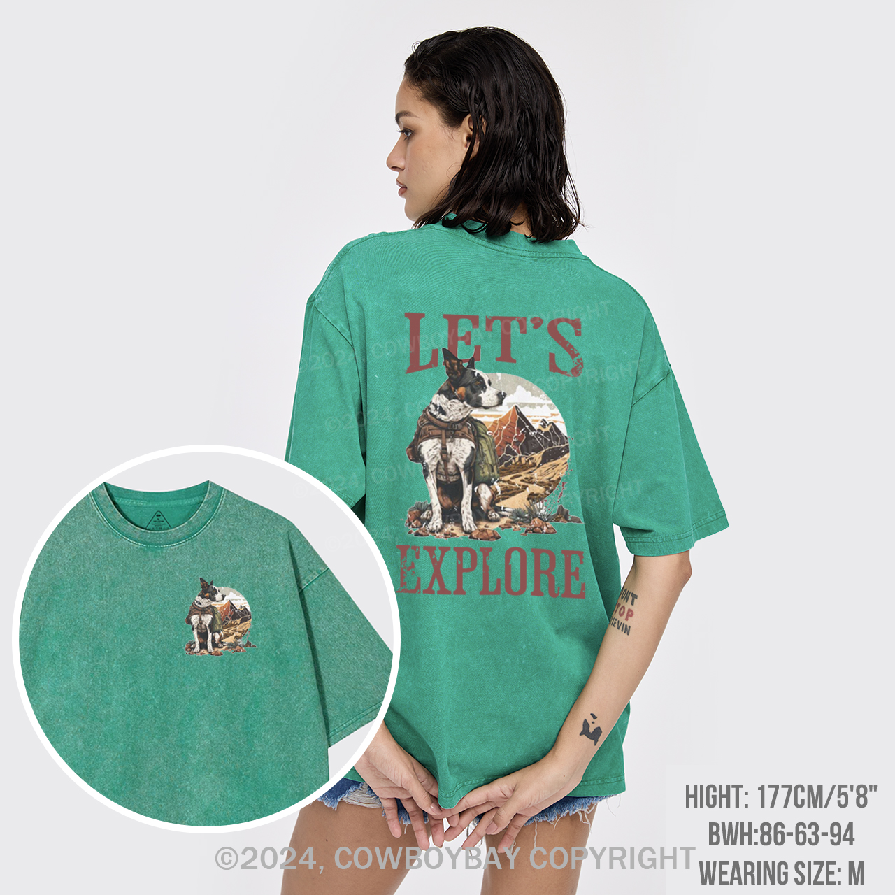 Cowboy Western Dog Garment-dye Tees