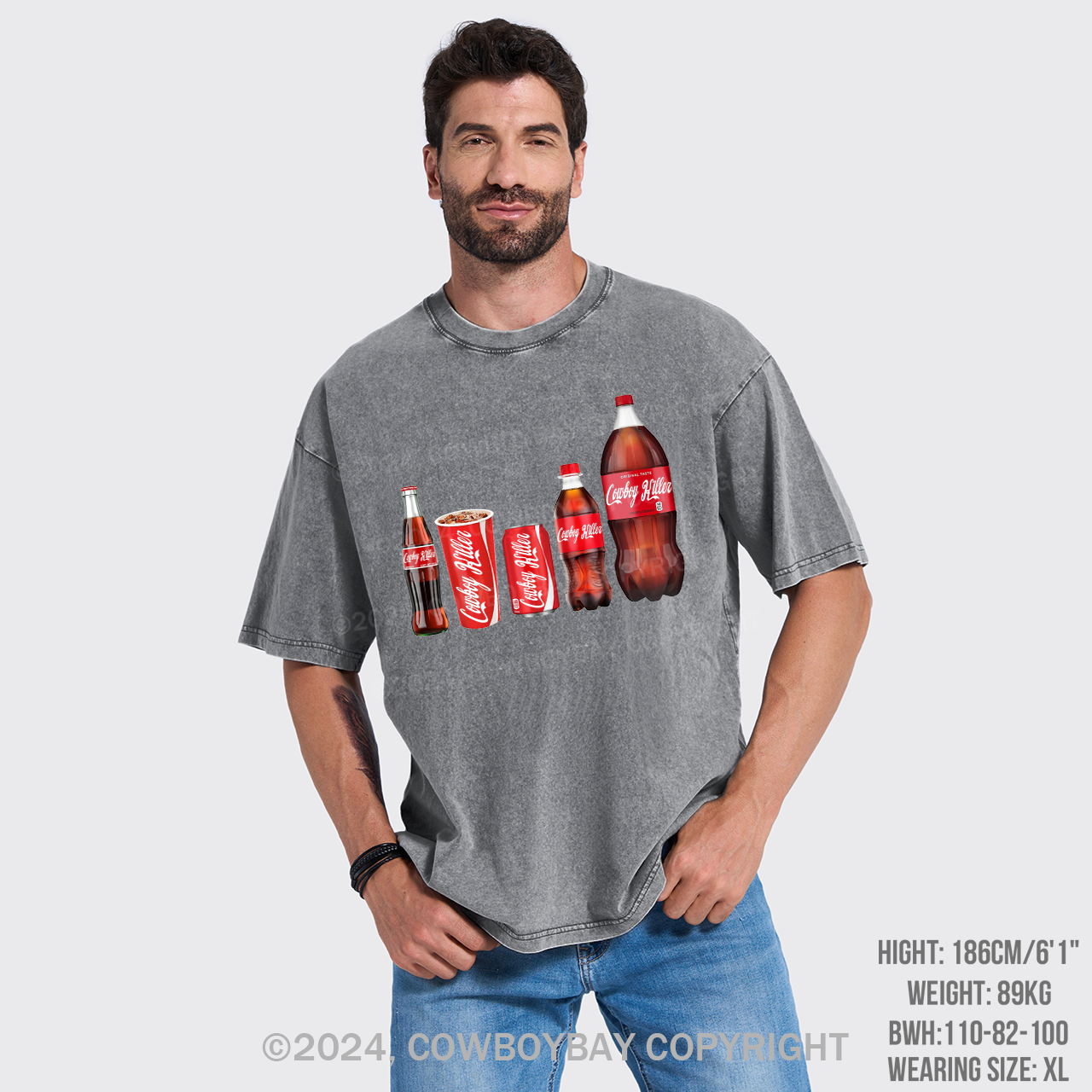 Funny Cowboy Killer Garment-dye Tees