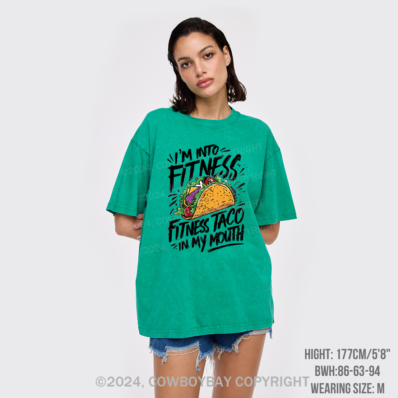 I'm Into Fitness, Fitness Taco In My Mouth Garment-dye Tees