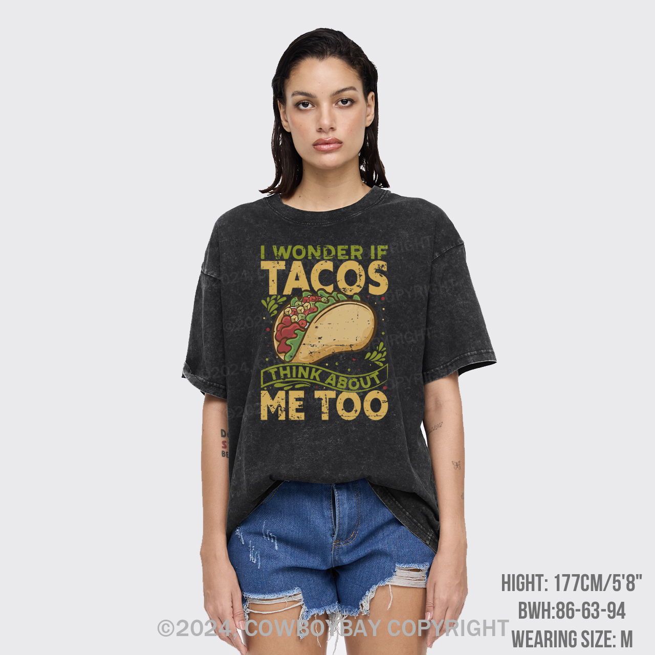 I Wonder If Tacos Think About Me Too Garment-dye Tees
