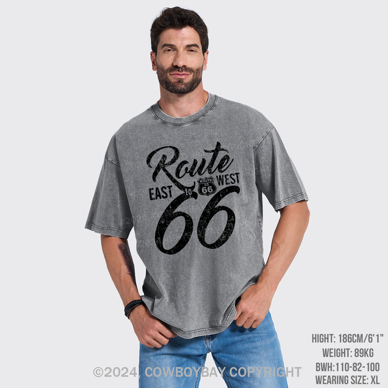 East West Route 66  Garment-dye Tees