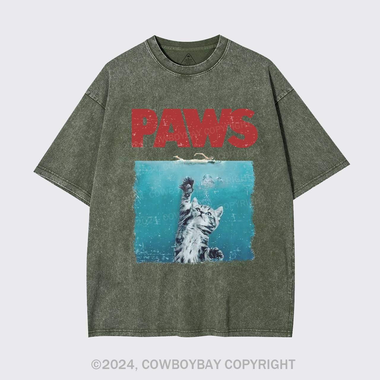Paws Kitten Jaws Garment-dye Tees