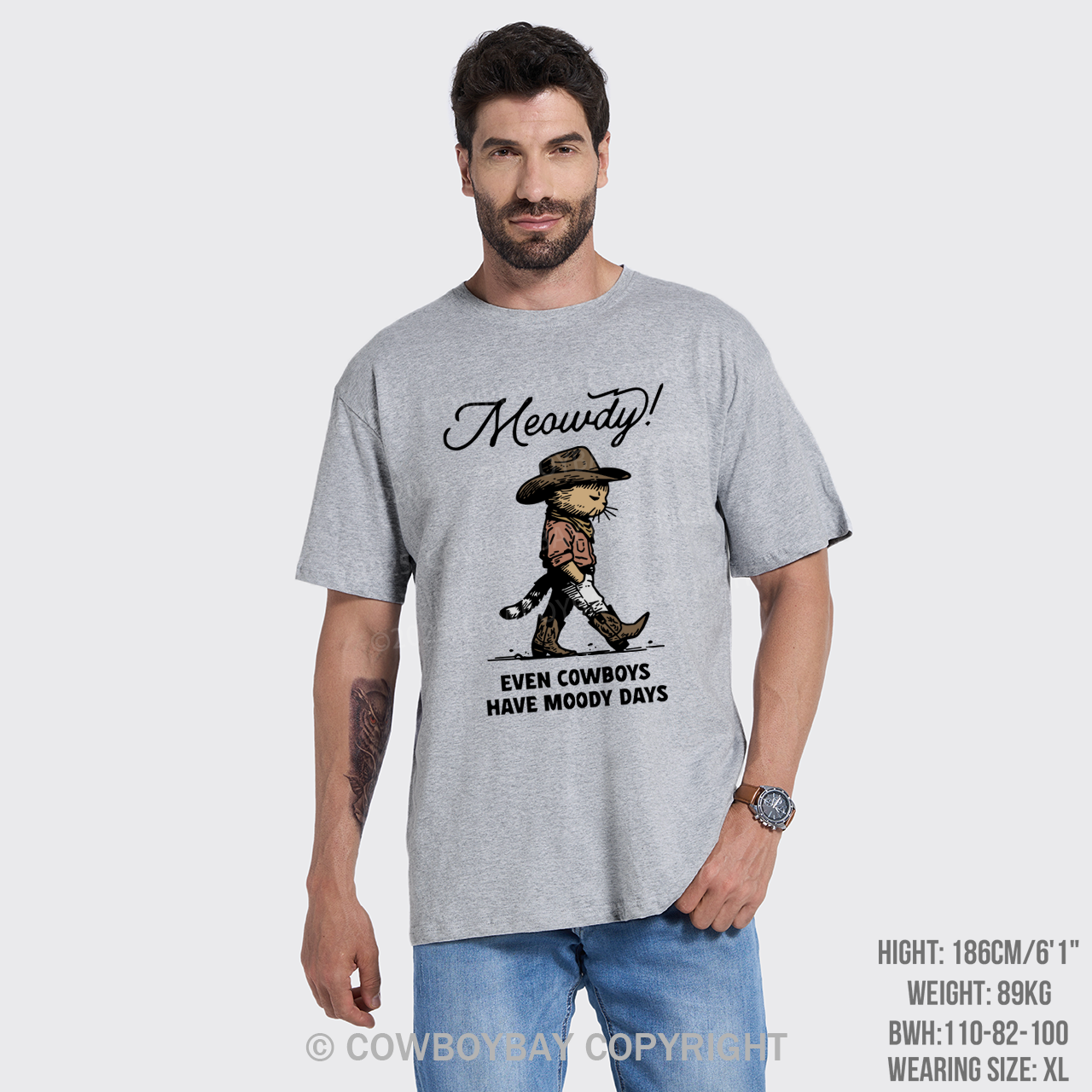 Sad Cat Cowboy T-Shirts