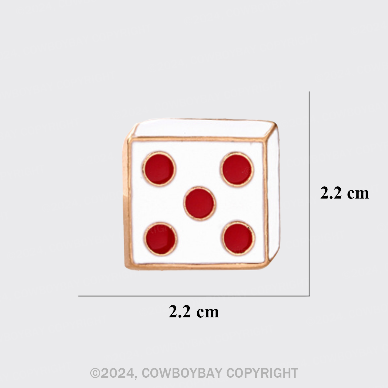 Cartoon Dice_Cowboybay Pin