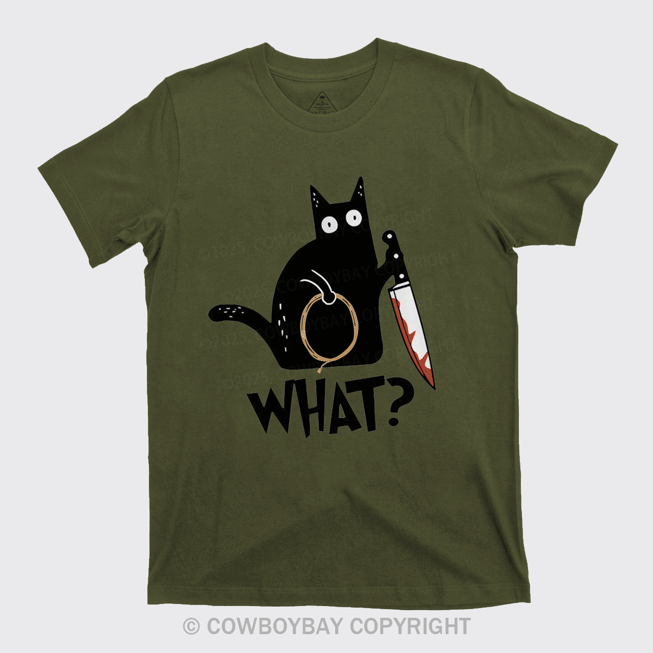 Murderous Black Cat With Knife T-Shirts