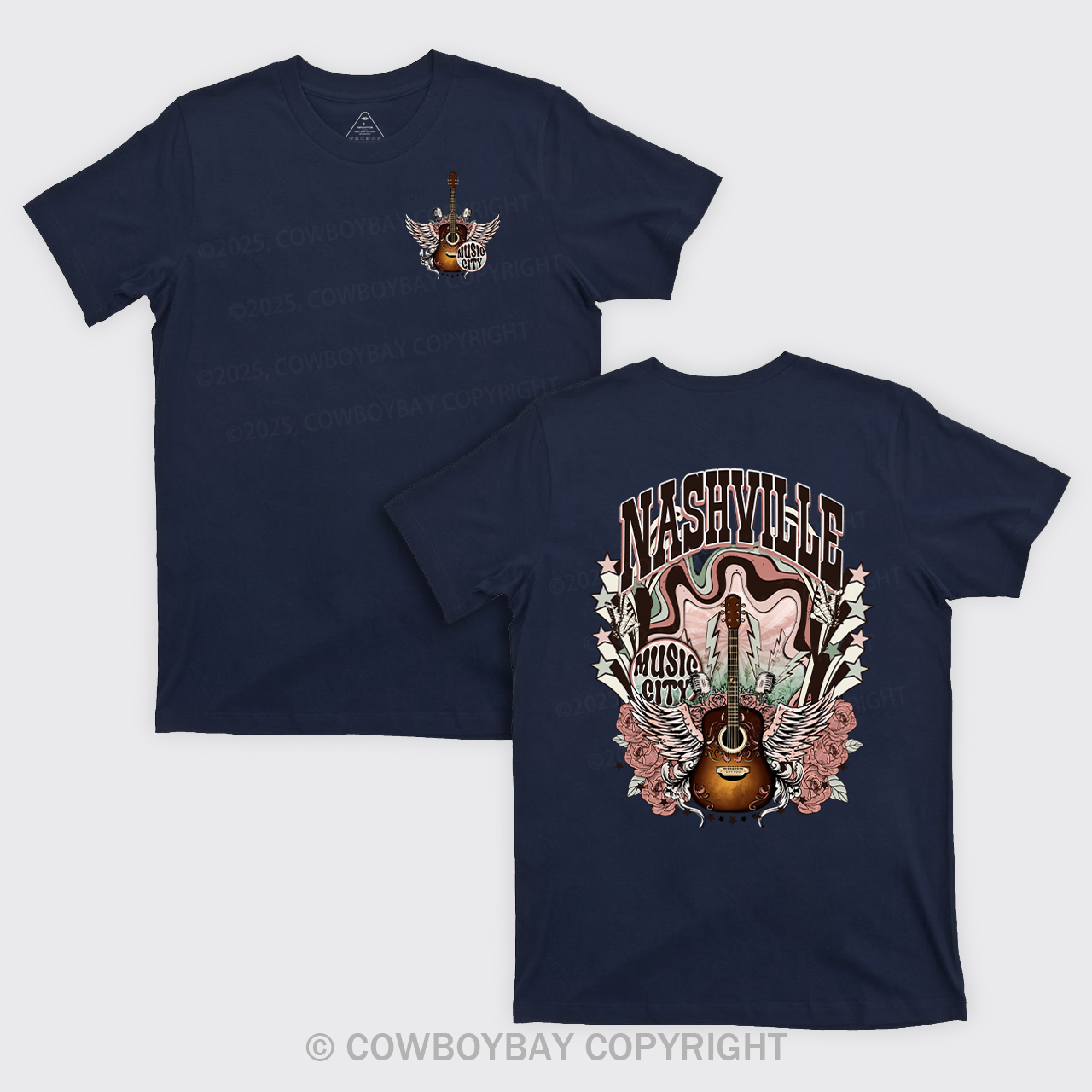 Western Nasville Music City Country Cowboy T-Shirts