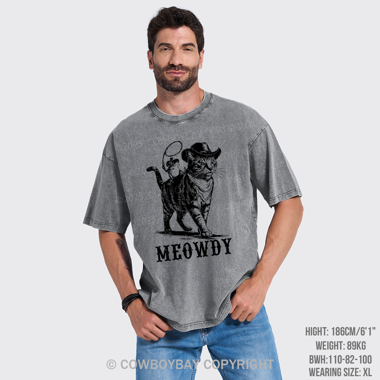 Howdy Meowdy Garment-dye Tees