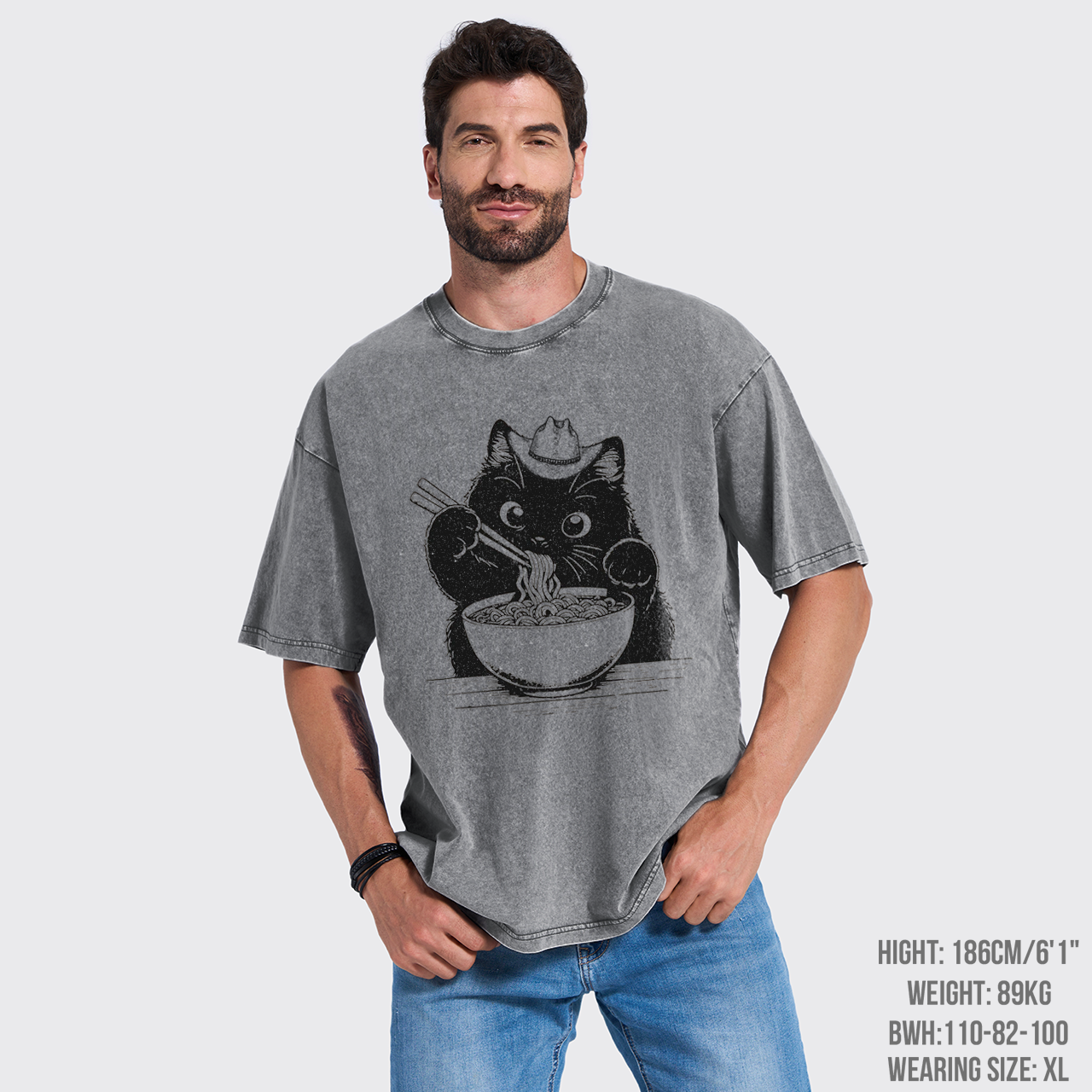 Noodle Cat Garment-dye Tees