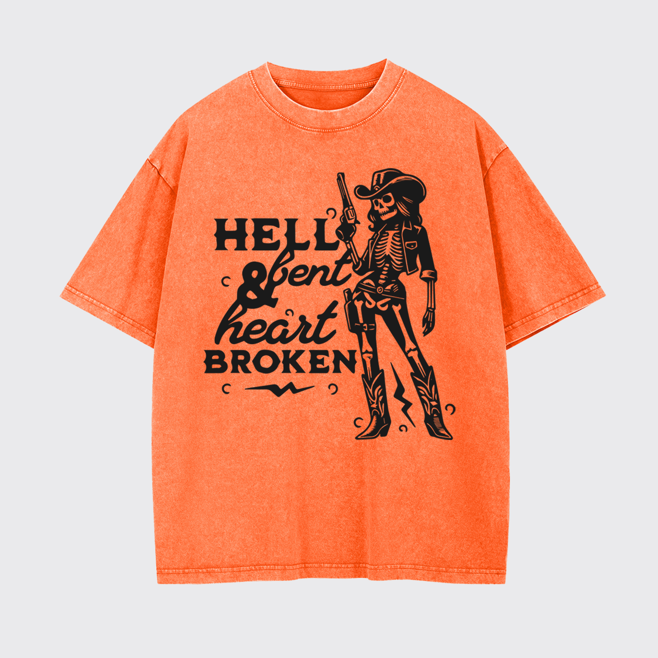 Hell Bent And Heart Broken Garment-dye Tees