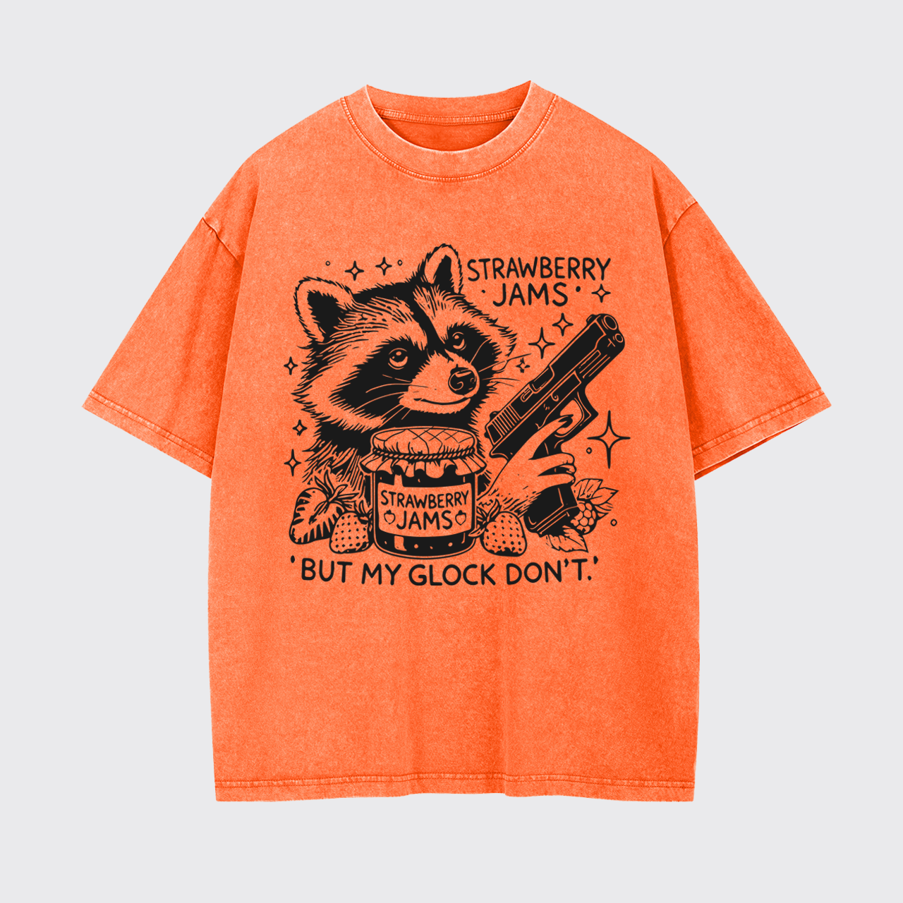 Strawberry Jams But My Glock Don't Garment-dye Tees