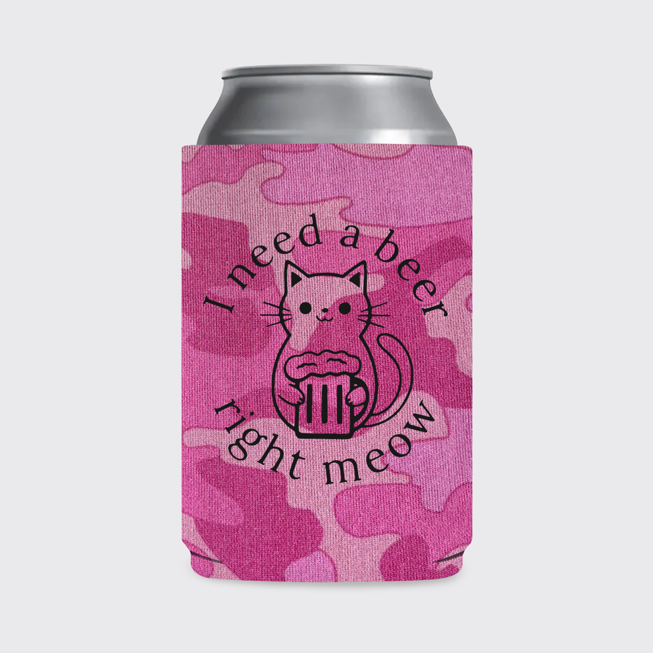 I Need a Beer Right Meow Koozie