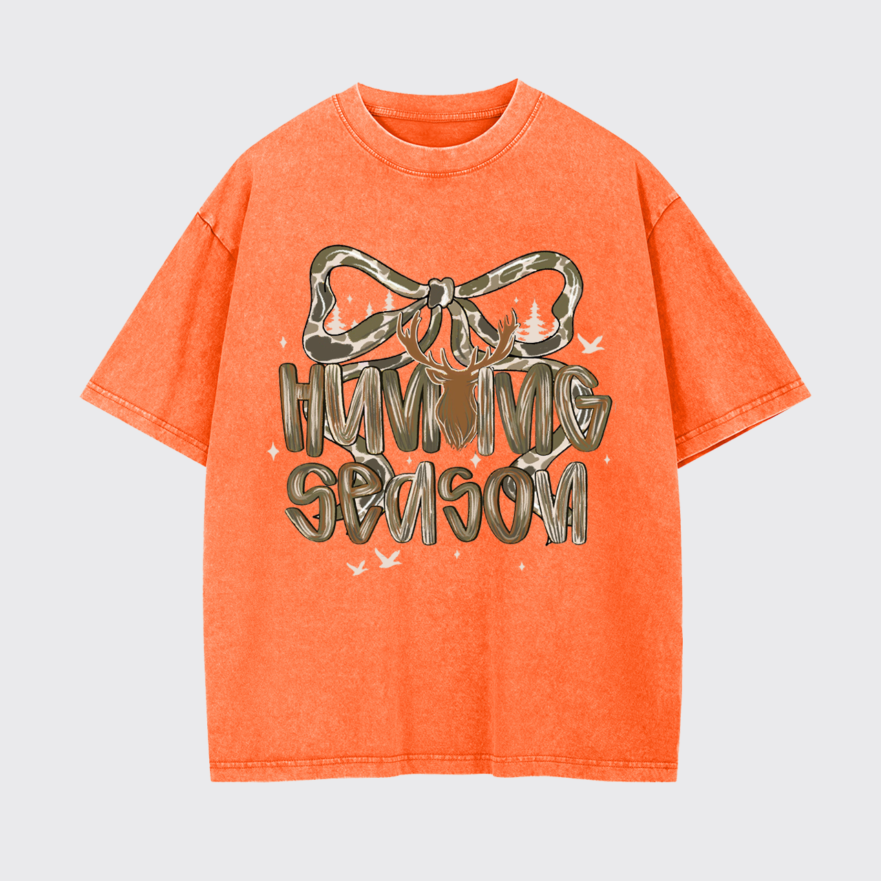 Hunting Season Camo Deer Garment-dye Tees