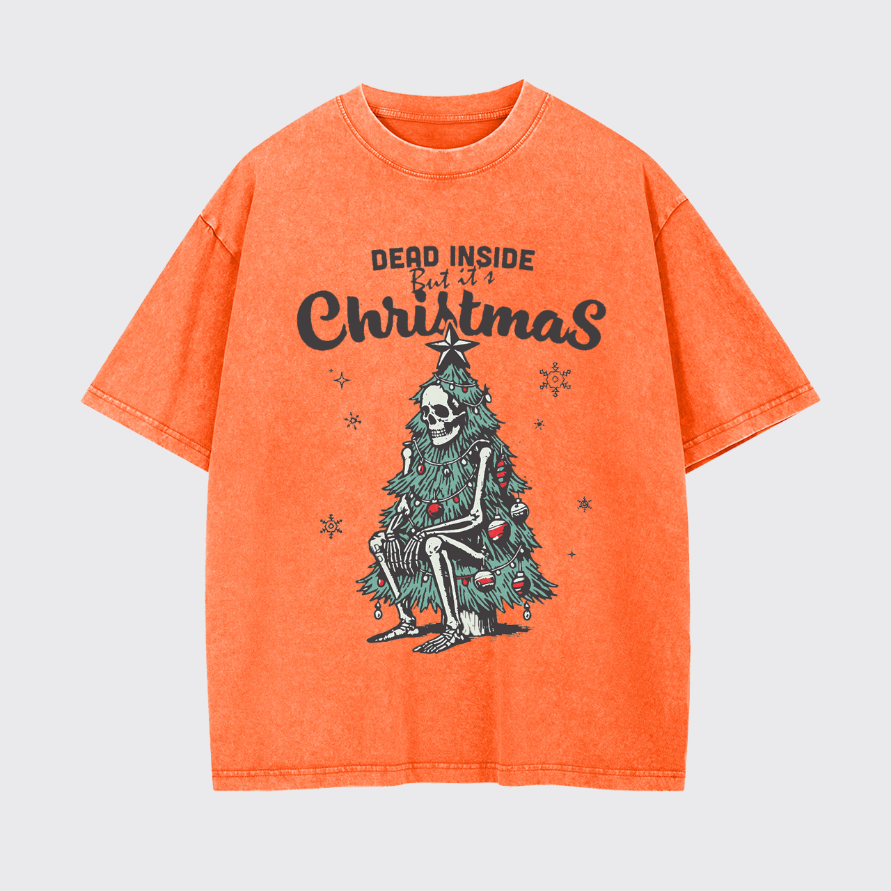 Dead Inside But it's Christmas Garment-dye Tees