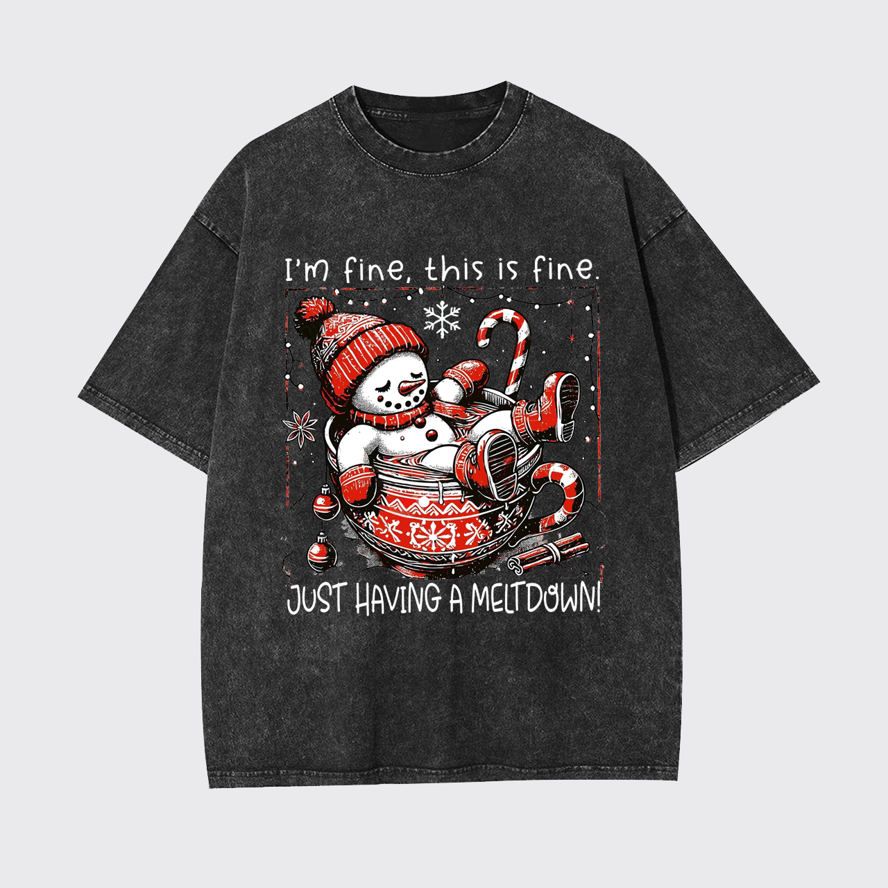 Funny Snowman Christmas Garment-dye Tees