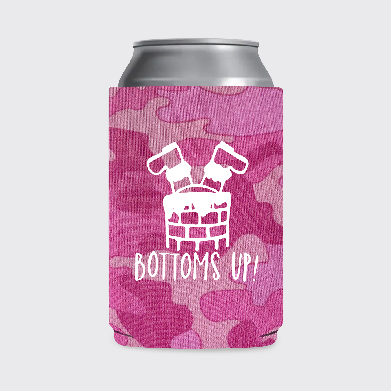 Bottoms Up Christmas Koozie