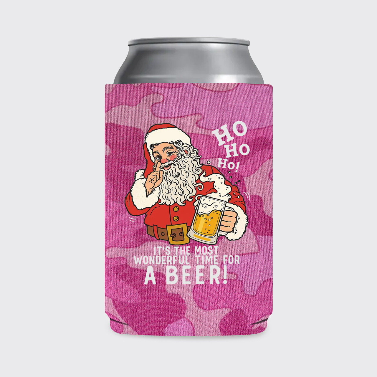 Santa Beer Christmas Koozie