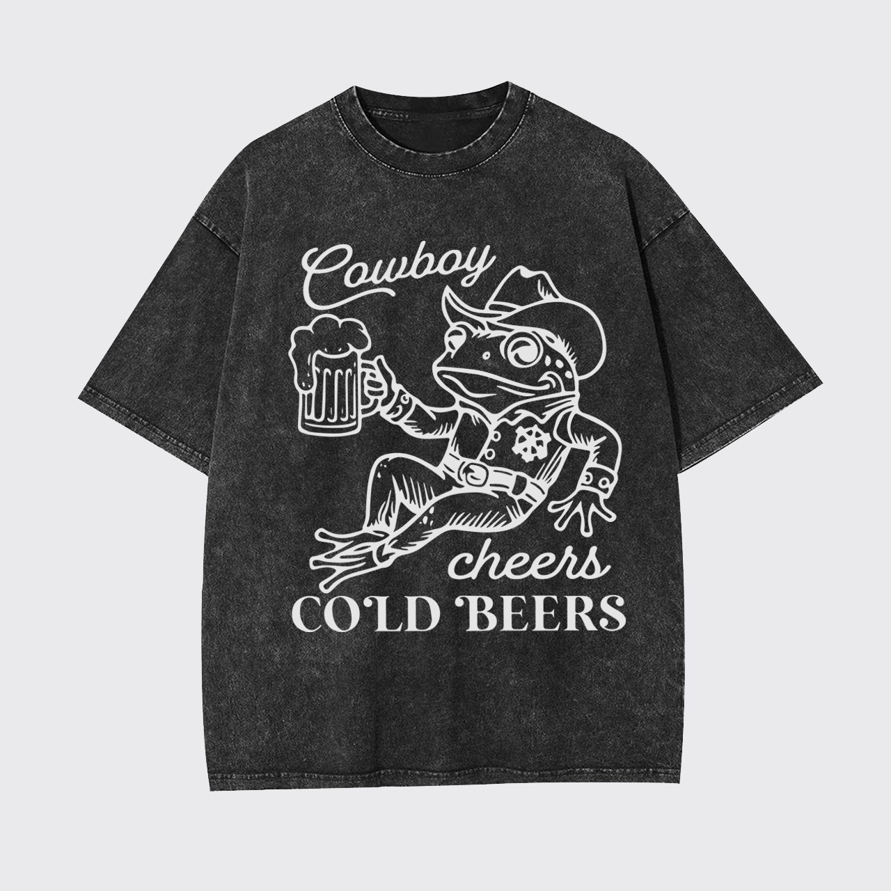 Cowboy Cheers Cold Beers Garment-dye Tees