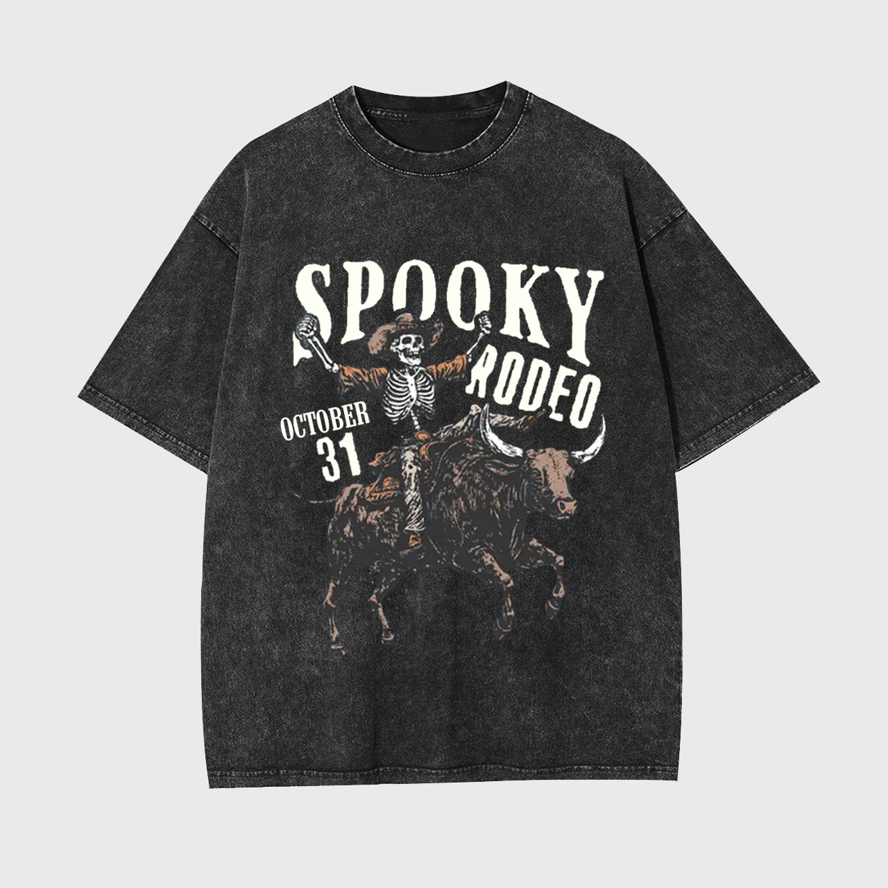 Retro Halloween Spooky Rodeo Garment-dye Tees
