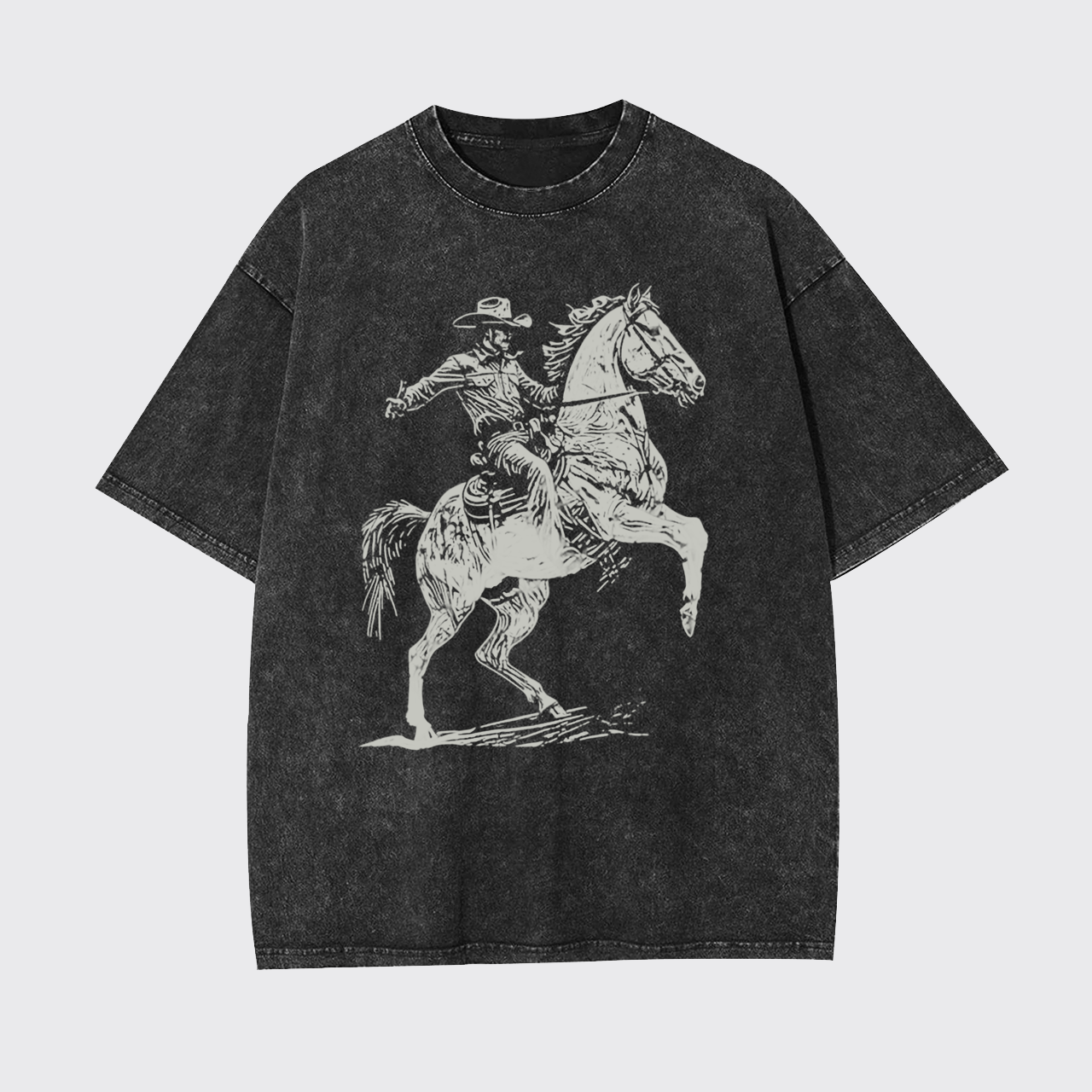 Retro Western Cowboy Rodeo Garment-dye Tees