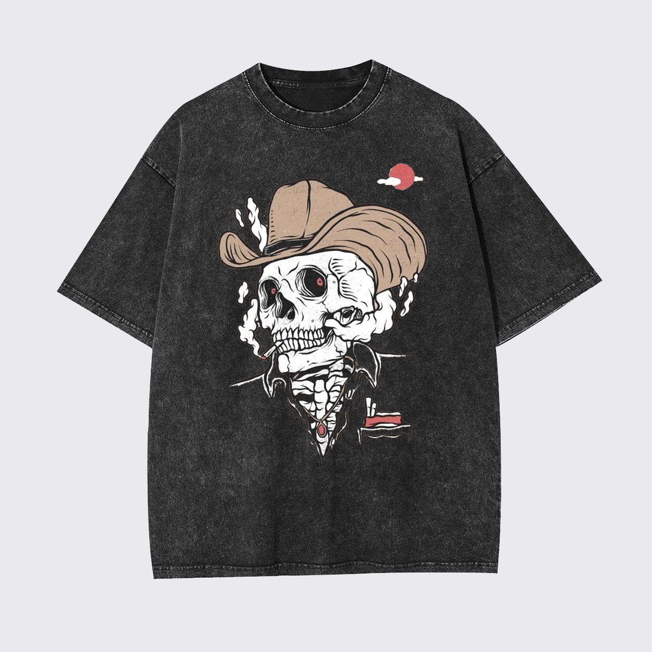Outlaw Cowboy Skeleton Garment-dye Tees