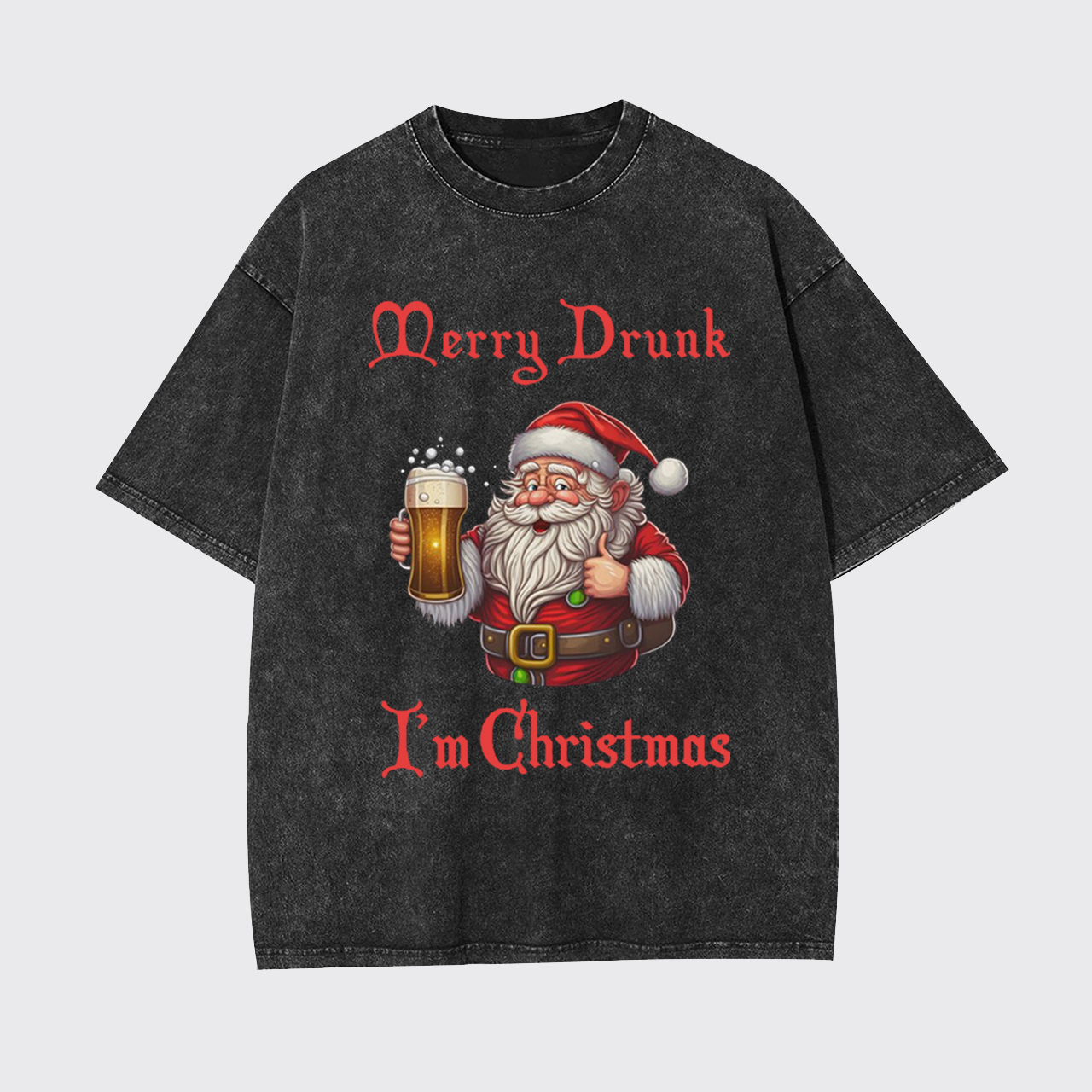 Merry Drunk I'm Christmas Garment-dye Tees