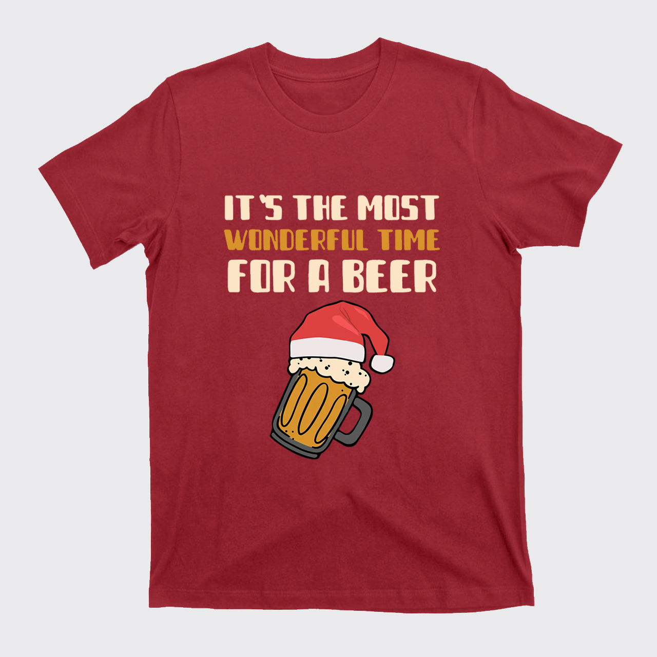 It's The Most Wonderful Time For A Beer Funny Christmas T-Shirts