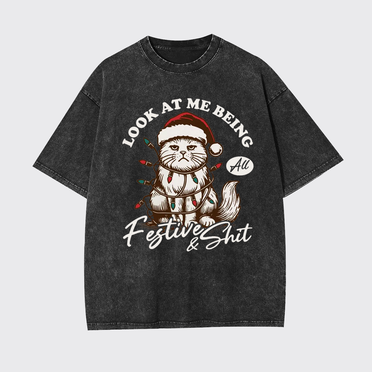 Grumpy Cat Christmas Garment-dye Tees