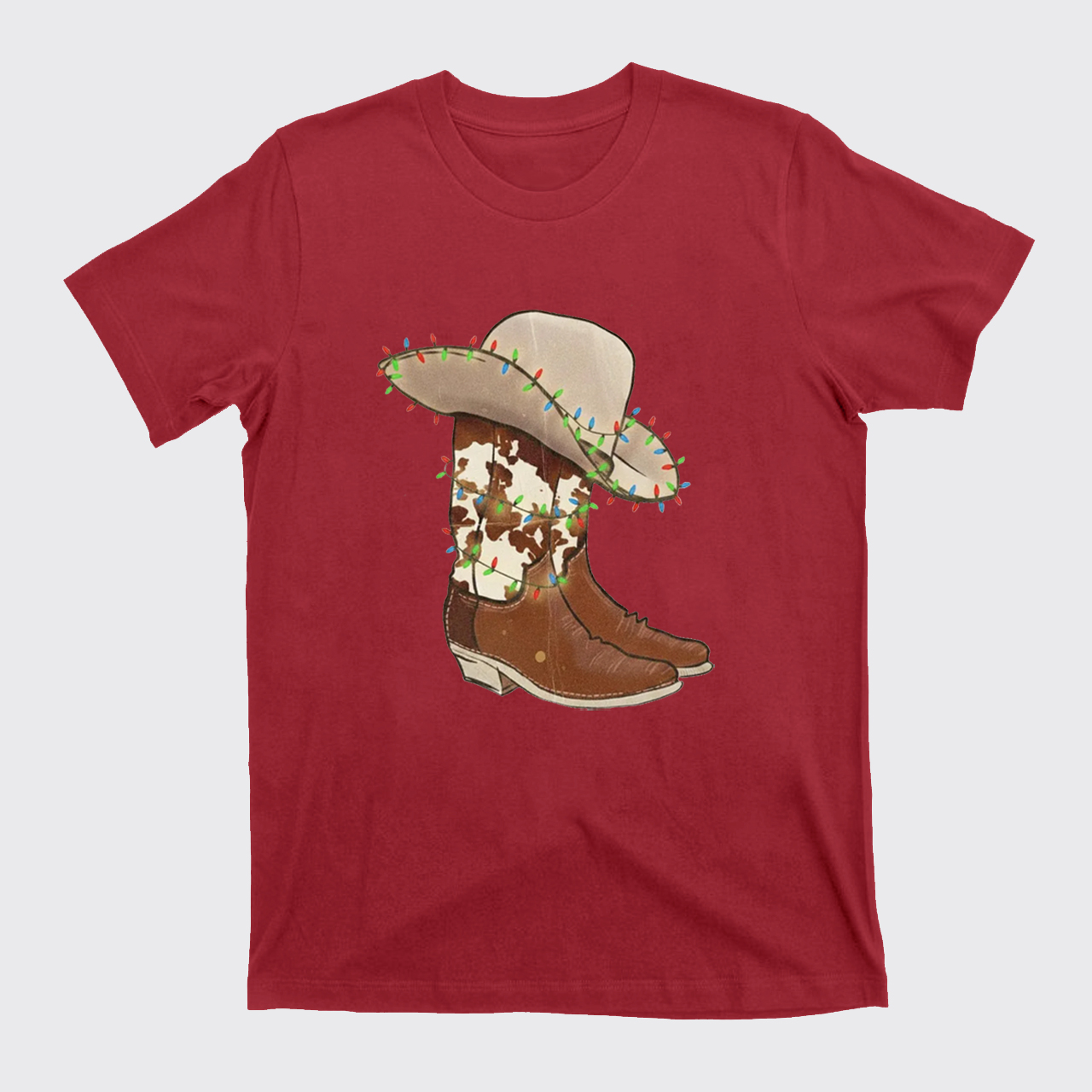 Christmas Cowgirl Boots T-Shirts