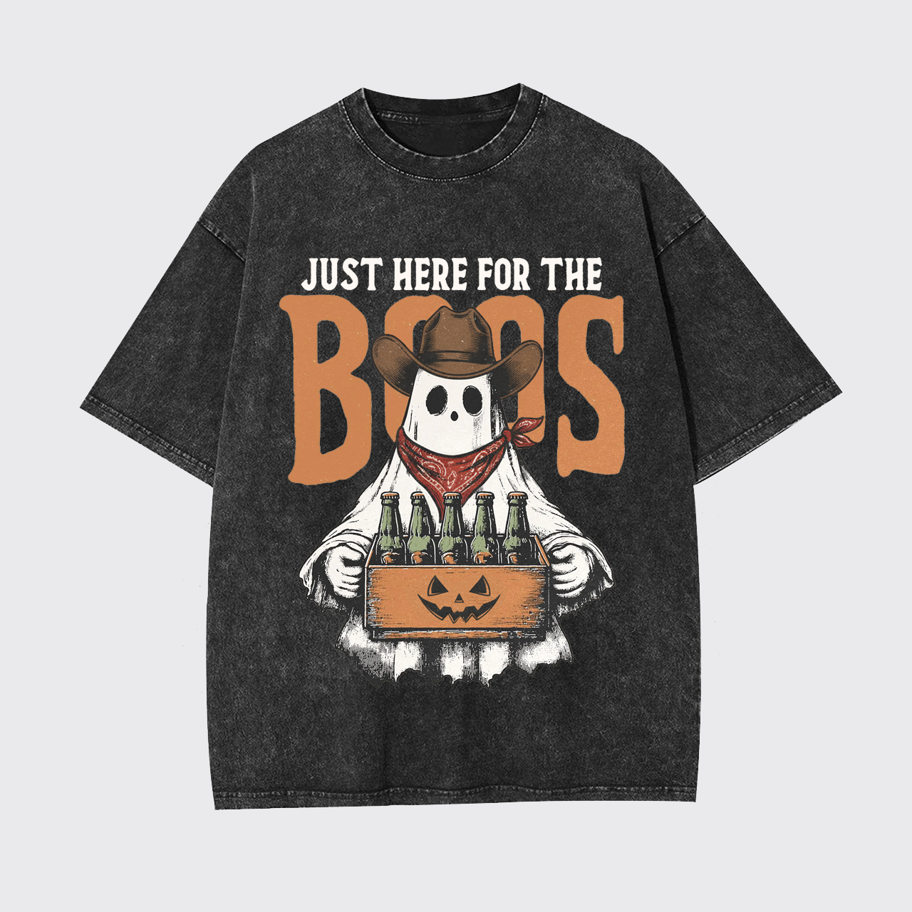 Funny Halloween Just Here For The Boos Garment-dye Tees