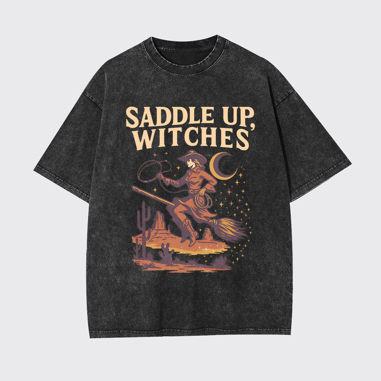 Western Witch Cowgirl Ghost Garment-dye Tees
