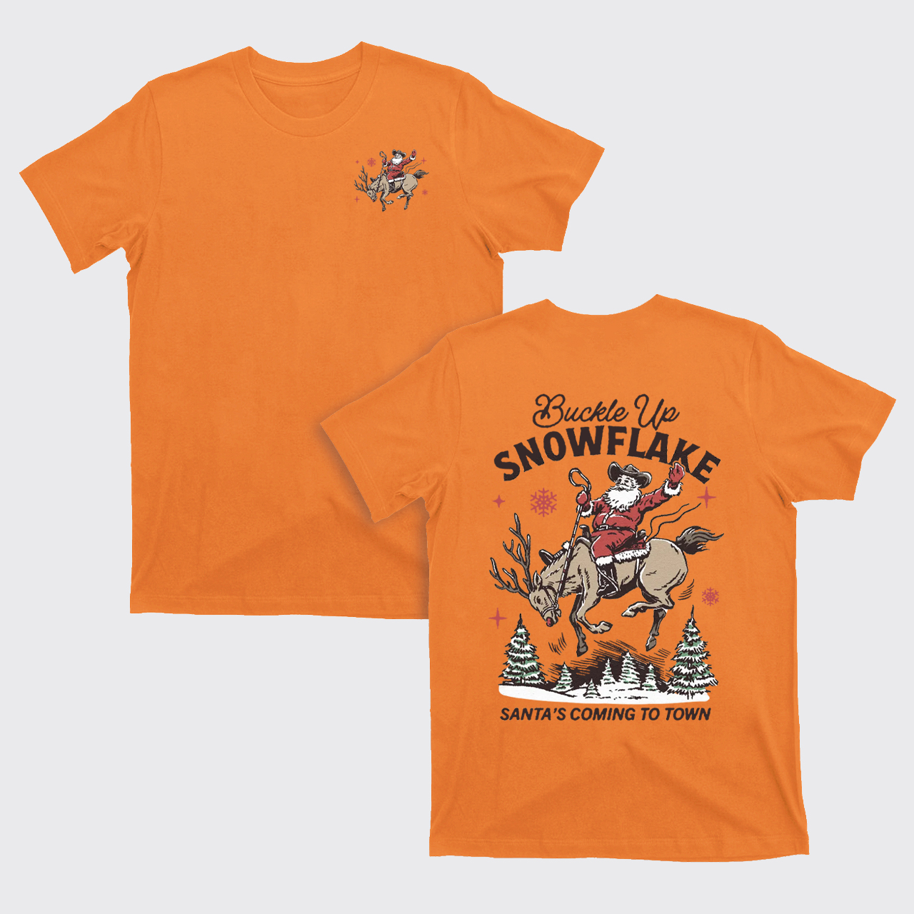 Retro Christmas Cowboy Santa T-Shirts