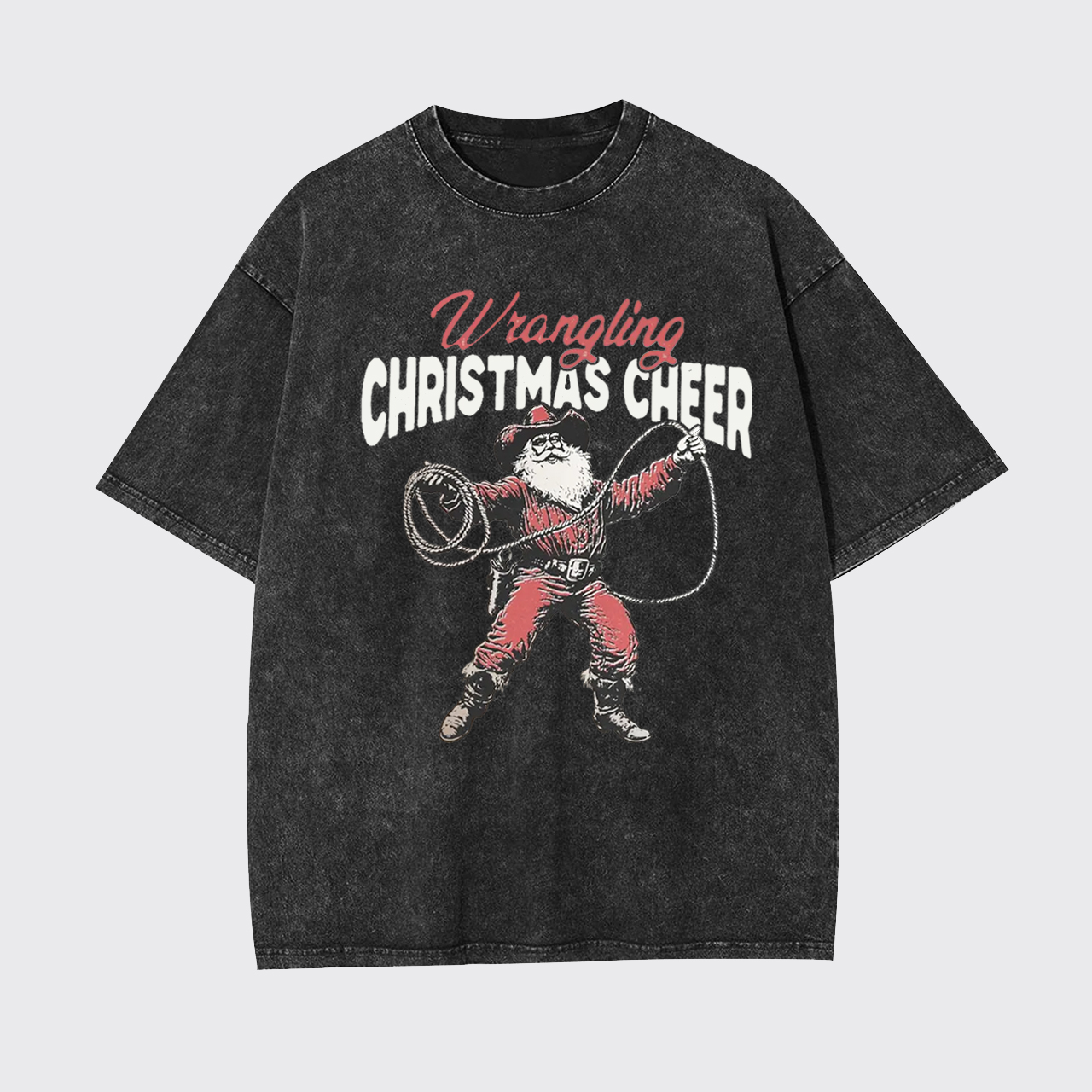 Wrangling Christmas Cheer Garment-dye Tees